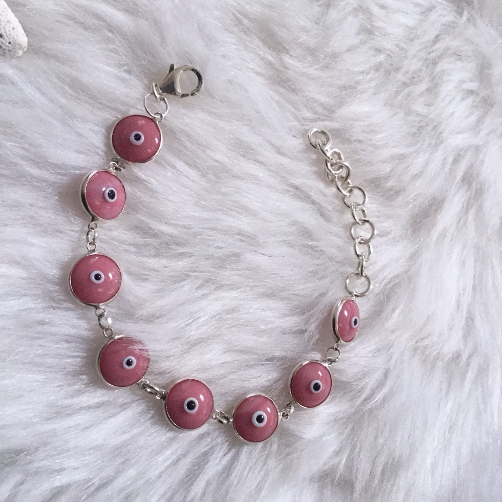 Pink Evil Eye Bracelet - Unbranded Womens Charm Bracelet